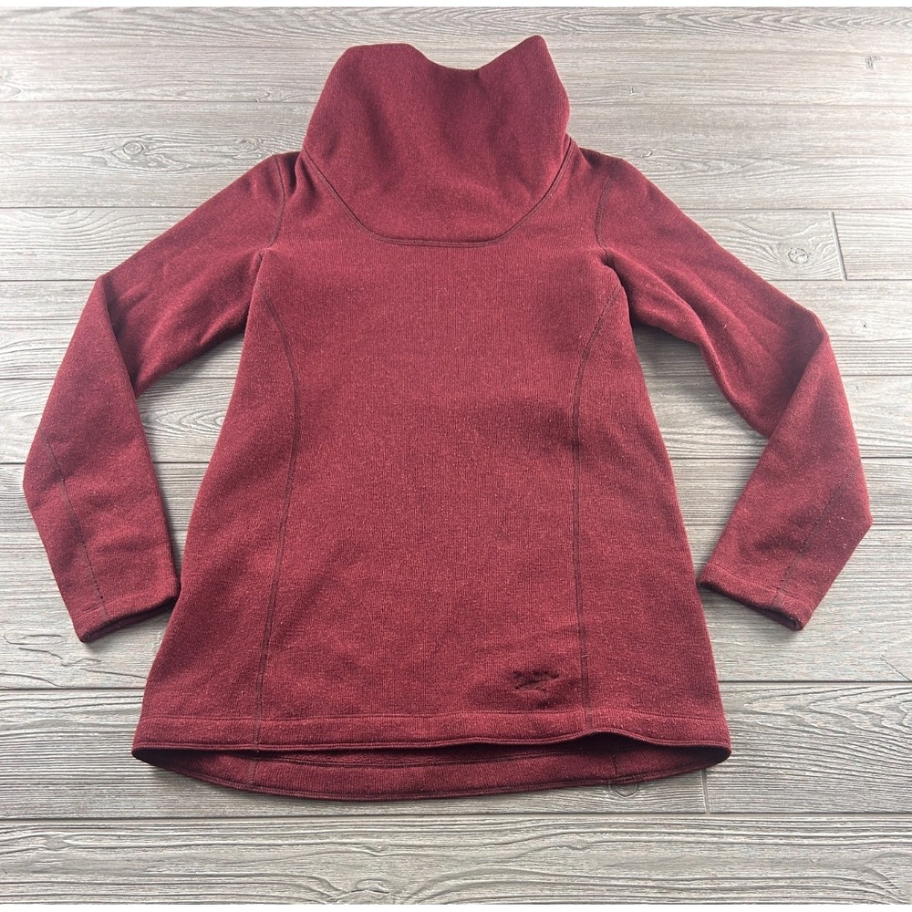 Arc'teryx Women's Sz M Desira Tunic Sweater Maroon Pullover Cowl Neck